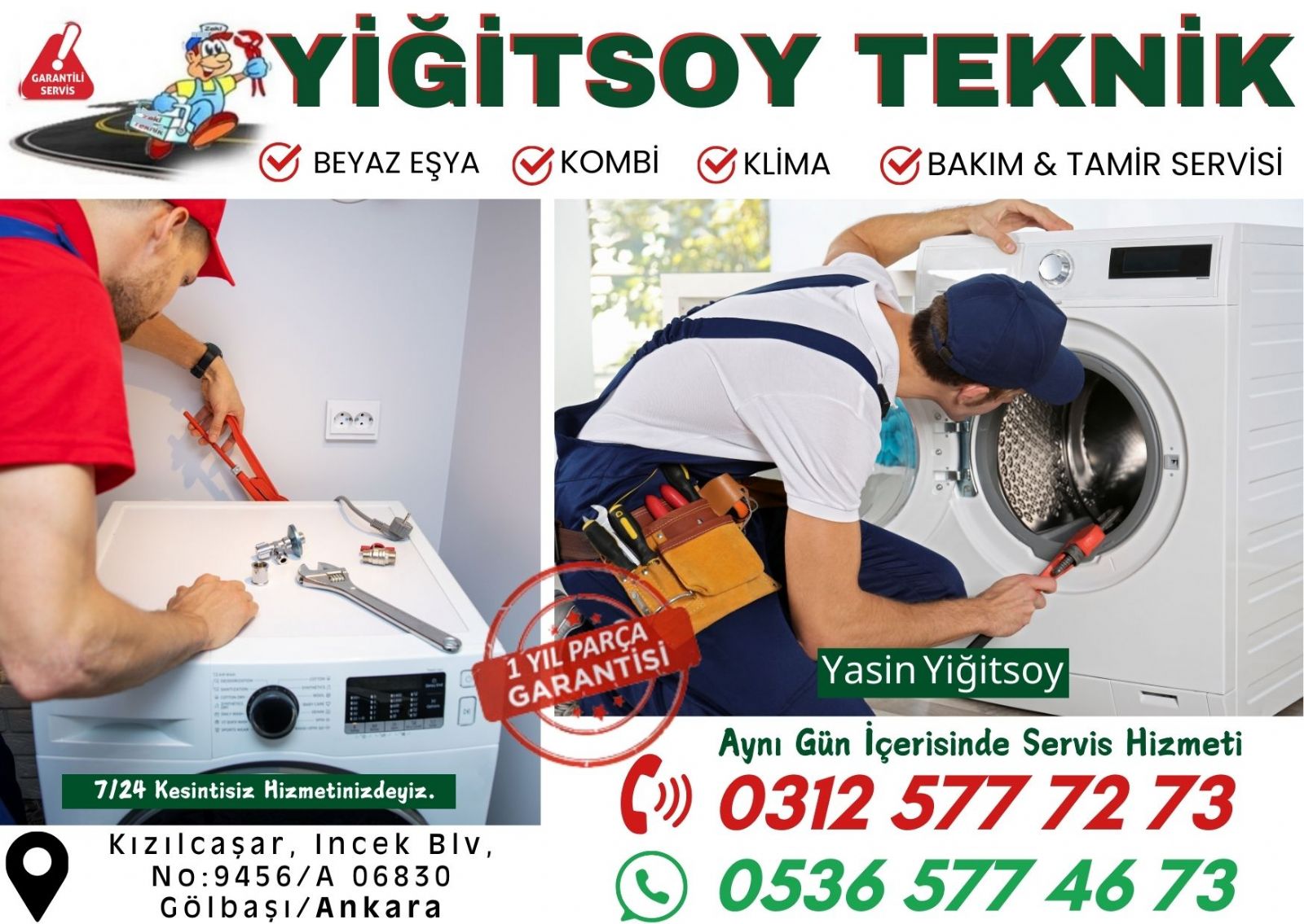 incek - beyaz esya - servisi