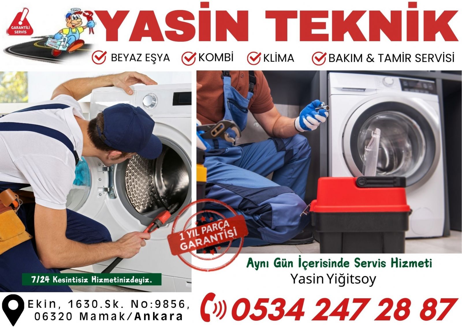 mamak - beyaz esya - servisi